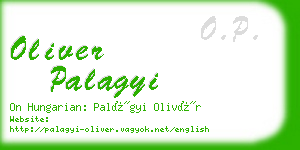 oliver palagyi business card